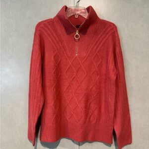 Talbots Red Cowl Neck Sweater